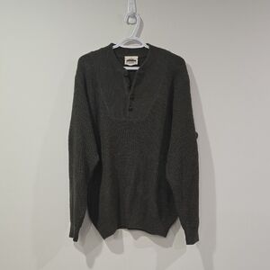 Retro 90's Men's Northern Elements Forest Green Fishermancore Sweater